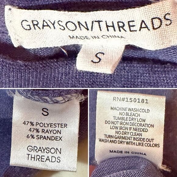 Grayson Threads Blue Graphic Print I Love Coffee Sweatshirt Soft Blue Red S - Picture 10 of 11